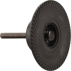 Made in USA - 3" Diam Quick-Change Type S Disc Backing Pad - 1/4" Shank Diam, Medium Density, 20,000 RPM - Exact Tooling