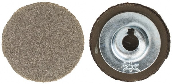 PFERD - 1" Disc Diam, 120 Grit, Diamond Quick Change Disc - Type S Attaching System, Coated, Brown, Medium Grade, 15,500 RPM, D126 Series - Exact Tooling