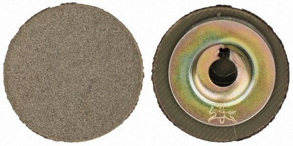 PFERD - 1" Disc Diam, 220 Grit, Diamond Quick Change Disc - Type S Attaching System, Coated, Brown, Fine Grade, 15,500 RPM, D76 Series - Exact Tooling