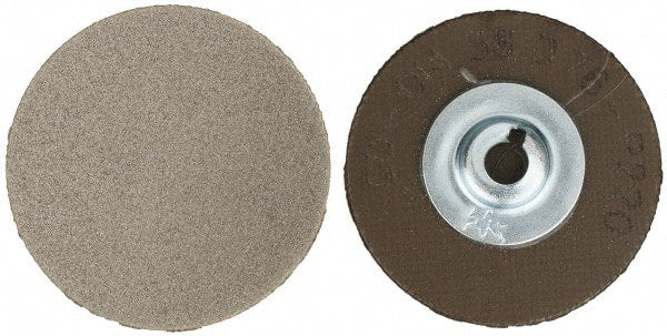 PFERD - 1-1/2" Disc Diam, 220 Grit, Diamond Quick Change Disc - Type S Attaching System, Coated, Brown, Fine Grade, 12,500 RPM, D76 Series - Exact Tooling