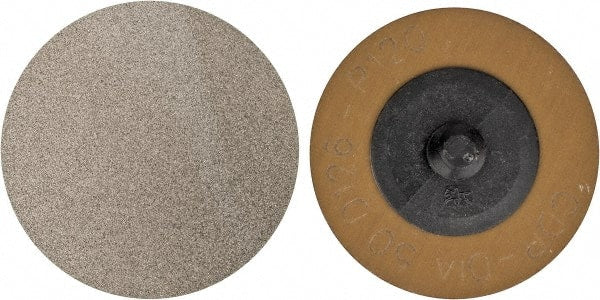 PFERD - 2" Disc Diam, 120 Grit, Diamond Quick Change Disc - Type R Attaching System, Coated, Brown, Medium Grade, 9,500 RPM, D126 Series - Exact Tooling