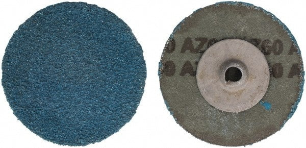 Tru-Maxx - 2" Disc Diam, 60 Grit, Zirconia Alumina Quick Change Disc - Type S Attaching System, Coated, Blue, Medium Grade - Exact Tooling