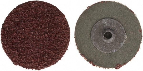 Tru-Maxx - 2" Disc Diam, 24 Grit, Aluminum Oxide Quick Change Disc - Type S Attaching System, Coated, Maroon, Very Coarse Grade - Exact Tooling