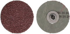 Tru-Maxx - 3" Disc Diam, 24 Grit, Aluminum Oxide Quick Change Disc - Type S Attaching System, Coated, Maroon, Very Coarse Grade - Exact Tooling