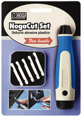 Noga - 11 Piece Ceramic Blade Hand Deburring Tool Set - CR6000, CR6100 Blades, For Parting Line Flash, Straight Edge, Surface Scraping - Exact Tooling