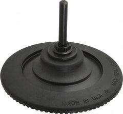 Made in USA - 4" Diam Quick-Change Type S Disc Backing Pad - 1/4" Shank Diam, Medium Density, 15,000 RPM - Exact Tooling