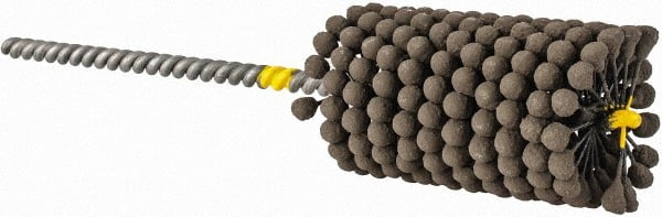 Brush Research Mfg. - 1-3/8" to 1-1/2" Bore Diam, Diamond Flexible Hone - Extra Fine, 8" OAL - Exact Tooling