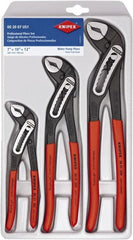 Knipex - 3 Piece Pipe Wrench & Water Pump Plier Set - Comes in Plastic Deep-Drawn Packaging - Exact Tooling