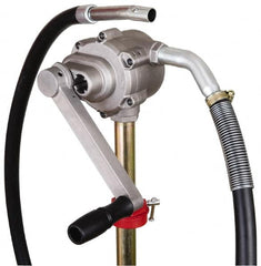 PRO-LUBE - Oil Lubrication 8 Strokes/Gal Flow Aluminum Rotary Hand Pump - For 15 to 55 Gal Container - Exact Tooling