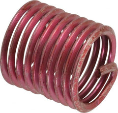 Recoil - 1-8 UNC, 1-1/2D, Stainless Steel Screw Locking Insert - 10-1/8 Free Coils, 1-1/2 Inch Overall Length, 1-1/6 to 1.196 Inch Outside Diameter, with Tang, Bright Finish - Exact Tooling