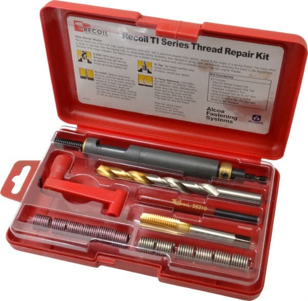 Recoil - 18 Inserts, 7/16-14, 7/16-14 UNC, Thread Repair Kit - 0.656" Insert Length - Exact Tooling