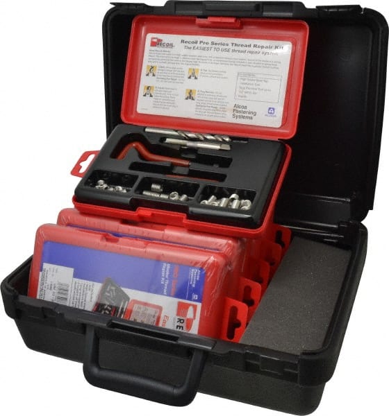 Recoil - #10-32 - 1/2-20 Internal Thread, #10-32, 1/4-28, 5/16-24, 3/8-24, 7/16-20, 1/2-20 UNF, Thread Repair Kit - Exact Tooling
