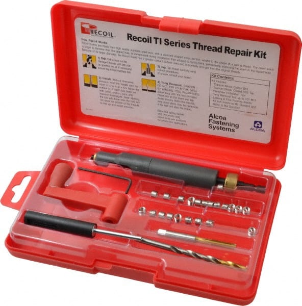 Recoil - 18 Inserts, M5x0.80, M5x0.80 Metric Coarse, Thread Repair Kit - 7.5mm Insert Length - Exact Tooling