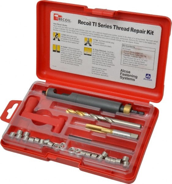 Recoil - 18 Inserts, M8x1.25, M8x1.25 Metric Coarse, Thread Repair Kit - 12mm Insert Length - Exact Tooling