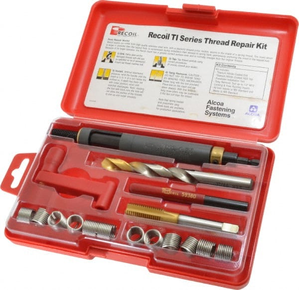 Recoil - 18 Inserts, M12x1.75, M12x1.75 Metric Coarse, Thread Repair Kit - 18mm Insert Length - Exact Tooling