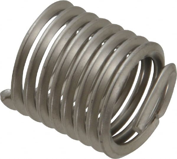 Recoil - 9/16-12 UNC, 0.844" OAL, Free Running Helical Insert - 8-1/4 Free Coils, Tanged, Stainless Steel, 1-1/2D Insert Length - Exact Tooling