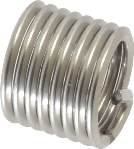 Recoil - M10x1.50 Metric Coarse, 15" OAL, Free Running Helical Insert - 8 Free Coils, Tanged, Stainless Steel, 1-1/2D Insert Length - Exact Tooling