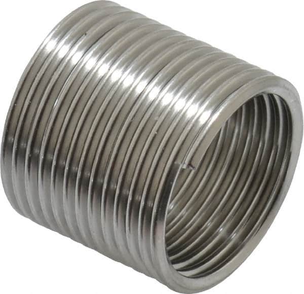 Recoil - M16x1.50 Metric Fine, 24mm OAL, Free Running Helical Insert - 13-1/8 Free Coils, Tanged, Stainless Steel, 1-1/2D Insert Length - Exact Tooling