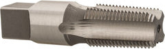 Reiff & Nestor - 3/8-18 PTF SAE Thread, 4 Flute Short Projection Standard Pipe Tap - 2-9/16" OAL, 1-1/16" Thread Length, 0.7" Shank Diam, Bright Finish, High Speed Steel - Exact Tooling