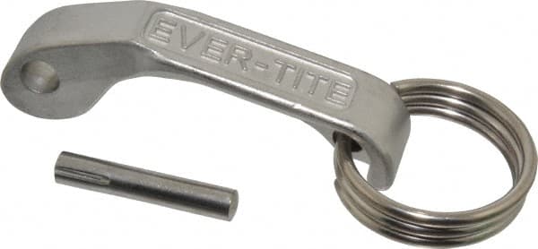EVER-TITE Coupling Products - 3 - 5" Handle, Ring & Pin - Stainless Steel, Use with Cam & Groove Coupler Handle Assembly - Exact Tooling