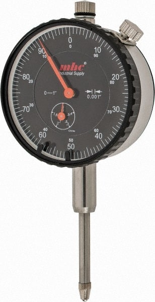 Value Collection - 1" Range, 0-100 Dial Reading, 0.001" Graduation Dial Drop Indicator - 2.28" Dial, Revolution Counter - Exact Tooling