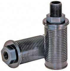 Flow Ezy Filters - 30 Mesh, 11 LPM, 3 GPM, 2-1/4" Diam, Male Suction Strainer without Bypass - Exact Tooling