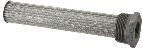 Flow Ezy Filters - 60 Mesh, 38 LPM, 10 GPM, 1.3" B Diam, Male/Female Tank Mounted Strainer - 1-1/4 x 3/4 Port NPT, 7" Long - Exact Tooling