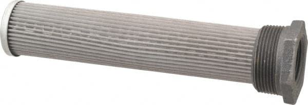 Flow Ezy Filters - 100 Mesh, 57 LPM, 15 GPM, 1.7" Diam, Male/Female Tank Mounted Strainer - 1 1/2 x 1 Port NPT, 8-1/2" Long - Exact Tooling