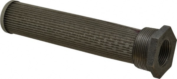 Flow Ezy Filters - 60 Mesh, 57 LPM, 15 GPM, 1.7" Diam, Male/Female Tank Mounted Strainer - 1-1/2 x 1 Port NPT, 8-1/2" Long - Exact Tooling