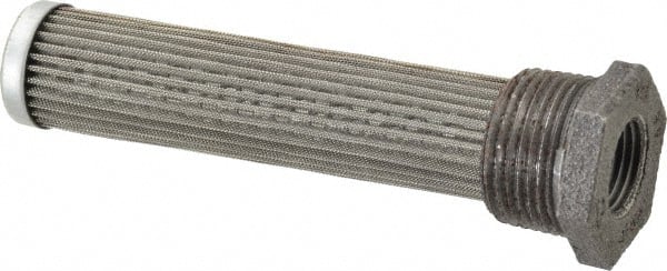 Flow Ezy Filters - 60 Mesh, 19 LPM, 5 GPM, 1" Diam, Male/Female Tank Mounted Strainer - 1 x 1/2 Port NPT, 5.4" Long - Exact Tooling