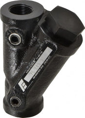 Flow Ezy Filters - 3/4 NPT Thread, 149 Micron, 3.6" Outside Diam, 4.8" Long, Stainless Steel Wire Cloth Media, Filter Assembly - Epoxy Coated Cast Iron - Exact Tooling