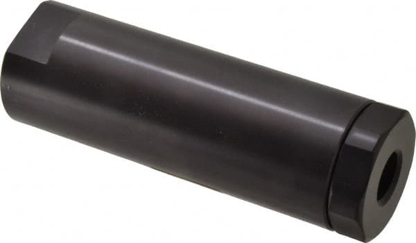 Flow Ezy Filters - 3/8 NPT Thread, 40 Micron, 1.6" Outside Diam, 4.9" Long, Stainless Steel Wire Cloth Media, Filter Assembly - Anodized Aluminum - Exact Tooling