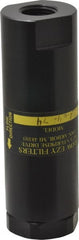 Flow Ezy Filters - 1/2 NPT Thread, 74 Micron, 1.6" Outside Diam, 4.9" Long, Stainless Steel Wire Cloth Media, Filter Assembly - Anodized Aluminum - Exact Tooling