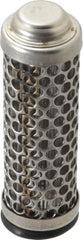 Flow Ezy Filters - 149 Micron, 1" Outside Diam, 3.4" Long, Stainless Steel Wire Cloth Media, Filter Element - 0.6" Inside Diam, Stainless Steel - Exact Tooling