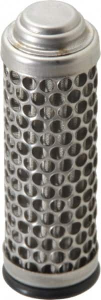 Flow Ezy Filters - 40 Micron, 1" Outside Diam, 3.4" Long, Stainless Steel Wire Cloth Media, Filter Element - 0.6" Inside Diam, Stainless Steel - Exact Tooling