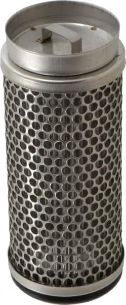 Flow Ezy Filters - 40 Micron, 2.1" Outside Diam, 5" Long, Stainless Steel Wire Cloth Media, Filter Element - 1.4" Inside Diam, Stainless Steel - Exact Tooling