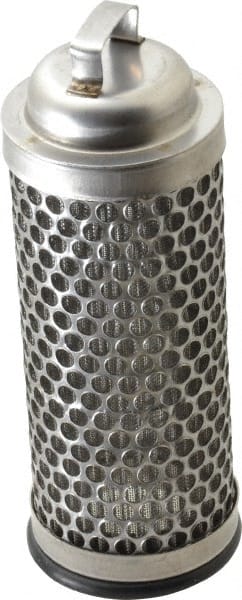 Flow Ezy Filters - 238 Micron, 1.6" Outside Diam, 4-1/2" Long, Stainless Steel Wire Cloth Media, Filter Element - 1.1" Inside Diam, Stainless Steel - Exact Tooling