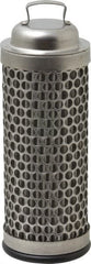 Flow Ezy Filters - 74 Micron, 1.6" Outside Diam, 4-1/2" Long, Stainless Steel Wire Cloth Media, Filter Element - 1.1" Inside Diam, Stainless Steel - Exact Tooling