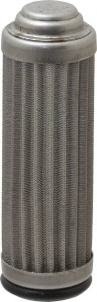 Flow Ezy Filters - 74 Micron, 1" Outside Diam, 3.4" Long, Stainless Steel Wire Cloth Media, Filter Element - 0.6" Inside Diam, Anodized Aluminum - Exact Tooling