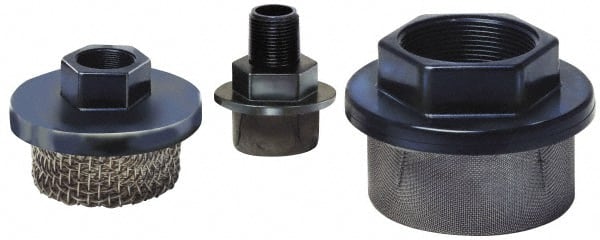 Flow Ezy Filters - 30 Mesh, 46 LPM, 12 GPM, 3" Diam, Male Pipe Mounted Suction Screen Strainer - 1 Port NPT, 2-1/2" Long - Exact Tooling