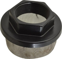 Flow Ezy Filters - 30 Mesh, 189 LPM, 50 GPM, 4.2" Diam, Female Pipe Mounted Suction Screen Strainer - 2 Port NPT, 2.6" Long - Exact Tooling