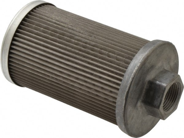 Flow Ezy Filters - 100 Mesh, 38 LPM, 10 GPM, 3.3" Diam, Female Suction Strainer without Bypass - 3/4 Port NPT, 5.8" Long - Exact Tooling