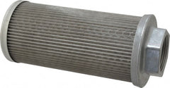 Flow Ezy Filters - 100 Mesh, 76 LPM, 20 GPM, 3.3" Diam, Female Suction Strainer without Bypass - 1 1/4 Port NPT, 7.4" Long - Exact Tooling