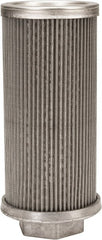 Flow Ezy Filters - 60 Mesh, 76 LPM, 20 GPM, 3.3" Diam, Female Suction Strainer without Bypass - 1-1/4 Port NPT, 7.4" Long - Exact Tooling