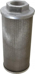 Flow Ezy Filters - 100 Mesh, 189 LPM, 50 GPM, 4.3" Diam, Female Suction Strainer without Bypass - 1-1/2 Port NPT, 9.8" Long - Exact Tooling