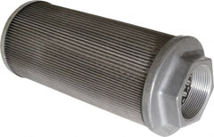 Flow Ezy Filters - 100 Mesh, 189 LPM, 50 GPM, 4.3" Diam, Female Suction Strainer without Bypass - 2 Port NPT, 9.8" Long - Exact Tooling