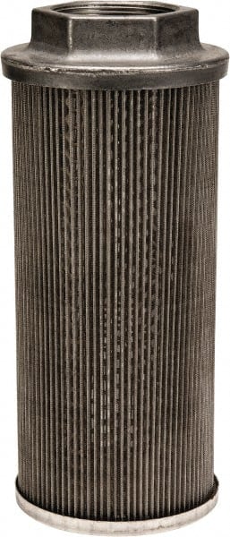 Flow Ezy Filters - 60 Mesh, 189 LPM, 50 GPM, 4.3" Diam, Female Suction Strainer without Bypass - 2 Port NPT, 9.8" Long - Exact Tooling