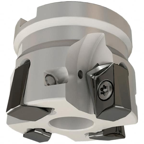 Iscar - 10 Inserts, 8" Cut Diam, 2-1/2" Arbor Diam, 0.642" Max Depth of Cut, Indexable Square-Shoulder Face Mill - 0/90° Lead Angle, 2-1/2" High, H490 AN.X 17 Insert Compatibility, Series Helido - Exact Tooling