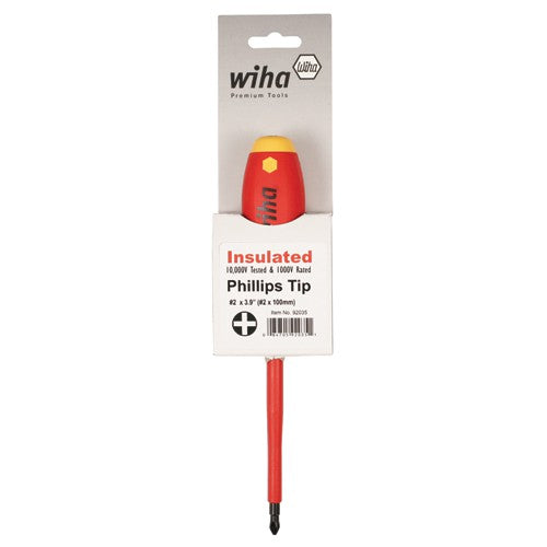 Insulated Cushion Grip Phillips Screwdriver #4 × 200 mm In Carded Hanger - Exact Tooling