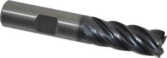 Kennametal - 1/2", 5 Flute, Solid Carbide, 0.03" Corner Radius End Mill - 3" OAL, 1-1/4" LOC - Exact Tooling